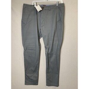 UNTUCKit Pants Mens 36x32 Gray Slim Fit Chino Stretch Casual Office